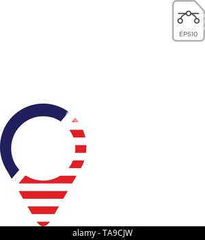 navigation icon or logo for american business vector isolated Stock Vector