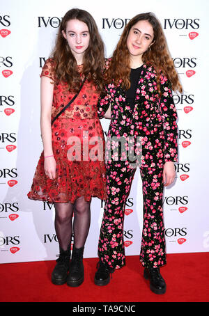 Jenny Hollingworth and Rosa Walton during the Annual Ivor Novello Songwriting Awards at Grosvenor House in London. Stock Photo