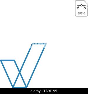 approval check logo icon vector isolated - vector Stock Vector
