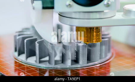 3D manufacturing printer during work Stock Photo