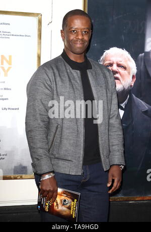 London, UK. 22nd May, 2019. Adrian Lester at The Lehman Trilogy Press Night at the Piccadilly Theatre, Piccadilly Circus Credit: SOPA Images Limited/Alamy Live News Stock Photo