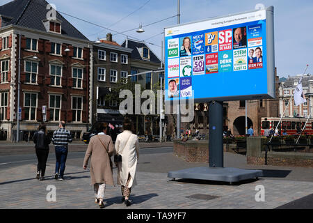 The Hague, Netherlands. 23rd May, 2019. An electoral poster board for for the European elections in The Hague, Netherlands on May 23, 2019 Credit: ALEXANDROS MICHAILIDIS/Alamy Live News Stock Photo