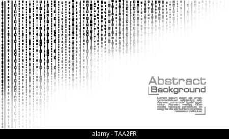 Vector streaming binary code on white background Stock Vector Image ...