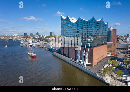 aerial view of Elbe Philharmonic Stock Photo