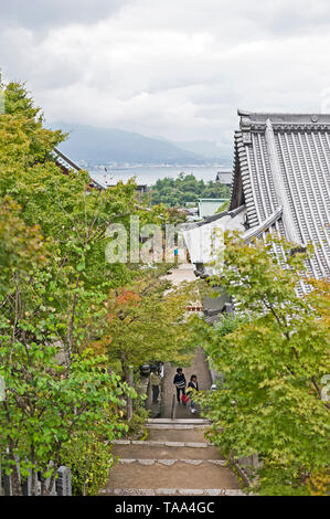 Miyajima Island Hiroshima Japan At The Buddha Lined Pathways At Daisho In Temple Grounds Stock Photo Alamy