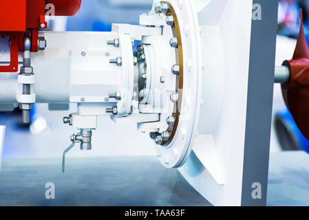 Close up of a drilling head with rig in the background Stock Photo