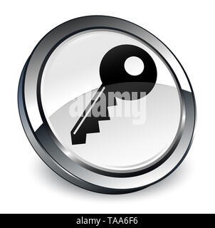 Key icon isolated on 3d green round button abstract illustration Stock ...