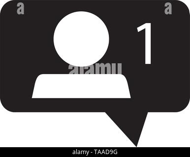 Isolated friend request icon on a white background Stock Vector