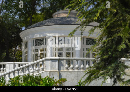 pavilion in Philharmonic Fountain Park in Baku, Azerbaijan Stock Photo