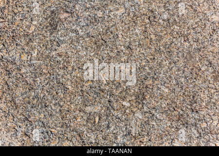 Detailed view of the typical texture of the granite stone, with detail of the various minerals in its composition of the stone Stock Photo