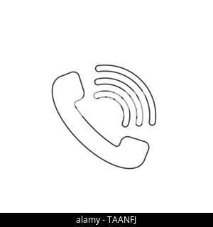 Outline Phone icon. Ringing phone icon, call center sign Vector illustration Stock Vector