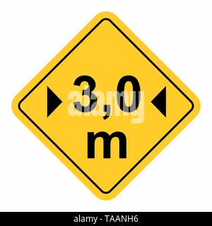 Maximum width traffic sign Stock Vector