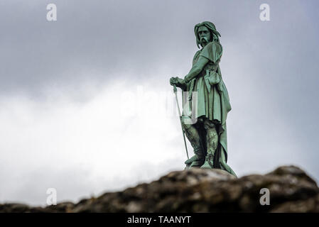 Vercingetorix, the statue of a famous Gaul warrior who defied the Roman emperor Julius Caesar, Alesia, France Stock Photo