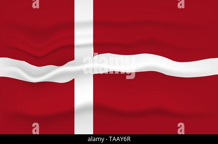 Flag of Denmark Stock Vector