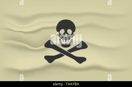 Jolly Roger flag Stock Vector