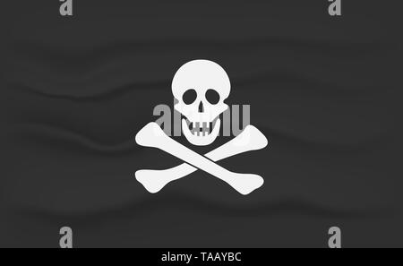 Jolly Roger flag Stock Vector