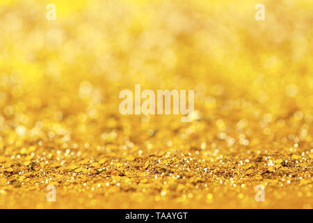 Golden glitter background Stock Photo