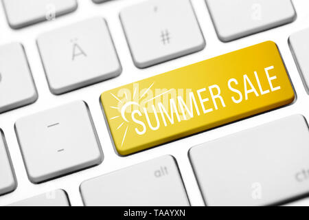 summer sale keyboard Stock Photo