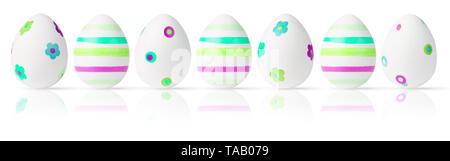 easter eggs isolated Stock Photo