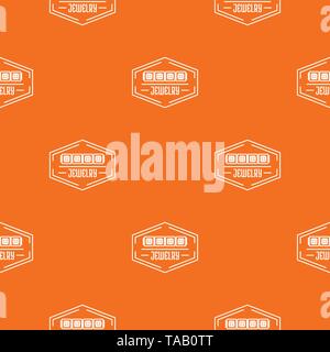 Jewelry pattern vector orange Stock Vector
