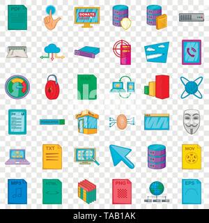 Different file icons set, cartoon style Stock Vector Image & Art - Alamy