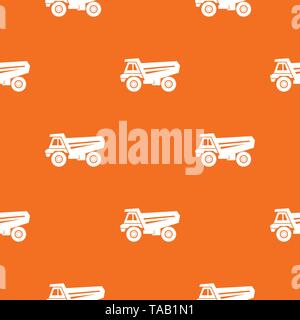Truck pattern vector orange Stock Vector