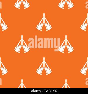 Excavator pattern vector orange Stock Vector