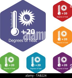 Heat icons vector hexahedron Stock Vector