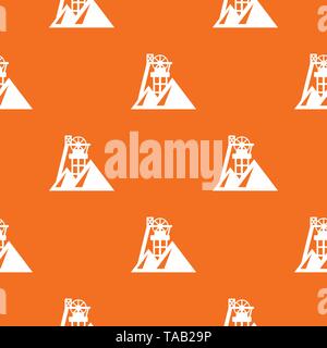 Mine pattern vector orange Stock Vector