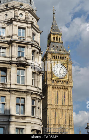 Queen Elizabeth Tower aka Big Ben in Westminster, London. Stock Photo