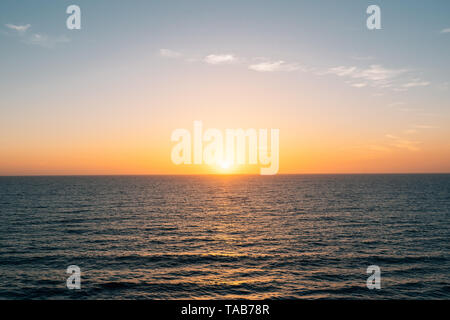 Sunset over the Pacific Ocean in La Jolla Shores, San Diego, California Stock Photo
