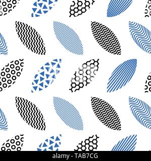 A set of seamless pattern of leaves that are filled with abstract technical patterns and objects. Concept technical background with fresh color apple  Stock Vector
