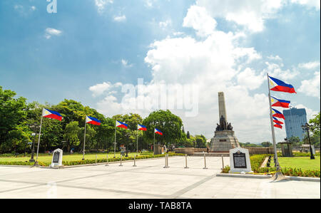 Monument in memory of Jose Rizal, national hero in Luneta park Stock Photo