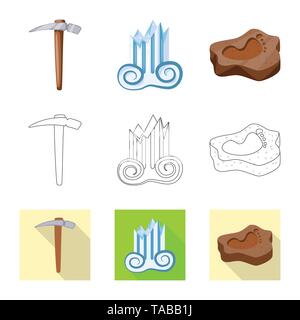 Isolated object of story and items sign. Collection of story and attributes  vector icon for stock. Stock Vector