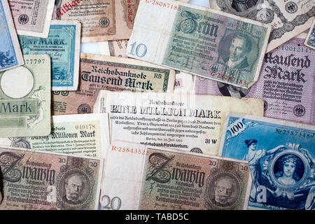 Reichsbank banknote,  1000 Mark, 1922, Inflationsgeld, Germany, Europe Stock Photo