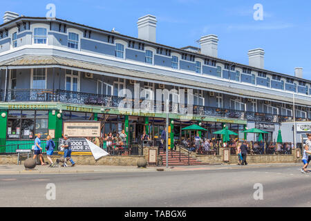 seaside town centre shops of clacton-on-sea, essex, england, uk, gb ...