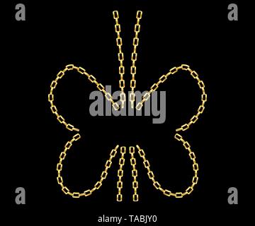 golden butterlies . Jewelry elements on black background. Stock Vector