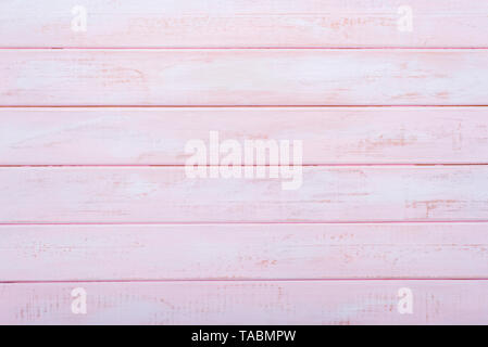 Pink wooden wall background. Flat lay Stock Photo