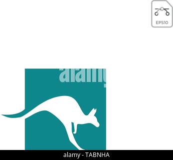 kangaroo logo design vector icon element isolated - vector Stock Vector