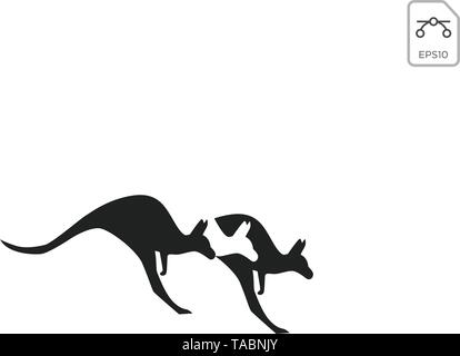 kangaroo logo design vector icon element isolated - vector Stock Vector
