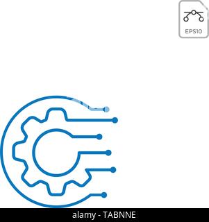 gear logo design abstract business vector element isolated Stock Vector