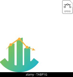chart diagram logo design vector icon isolated Stock Vector