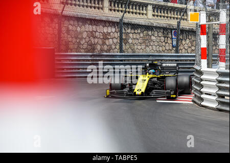 Monte Carlo/Monaco - 23/05/2019 - #3 Daniel RICCIARDO (AUS, Renault F1 Team, R.S. 19) during FP2 ahead of the 2019 Monaco Grand Prix Stock Photo