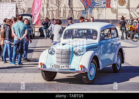 Korolev, Russia - May 18, 2019: Retro automobile Opel Kadett on the city square at retro cars parade time. Stock Photo