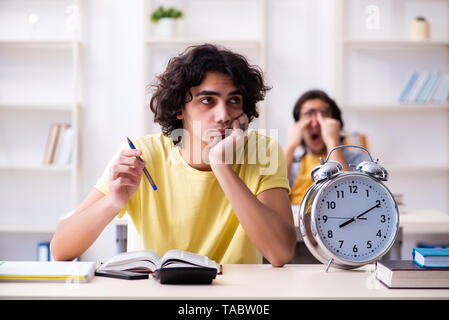 Two male students in the classroom Stock Photo