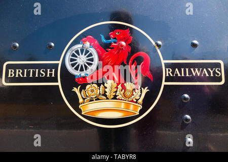 British Railways rampant lion and wheel insignia, used by British ...