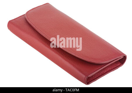 Red wallet isolated on white background Stock Photo