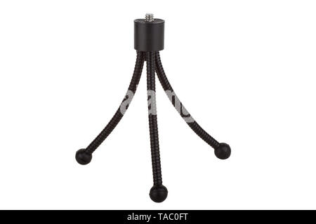 Mini tripod isolated on white background Stock Photo