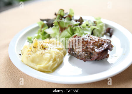 smoked chicken with potato Stock Photo