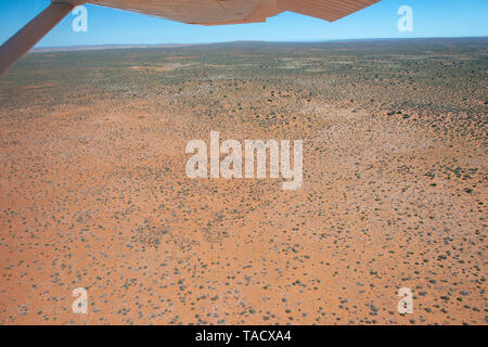 Aerial view of the terrain in the Namaqua National park in the Northern Cape Province of South Africa. Stock Photo